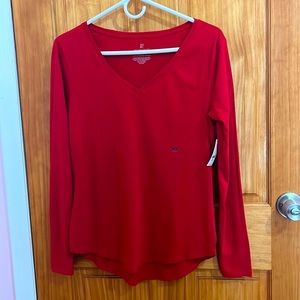Brand new, long sleeve shirt in red.